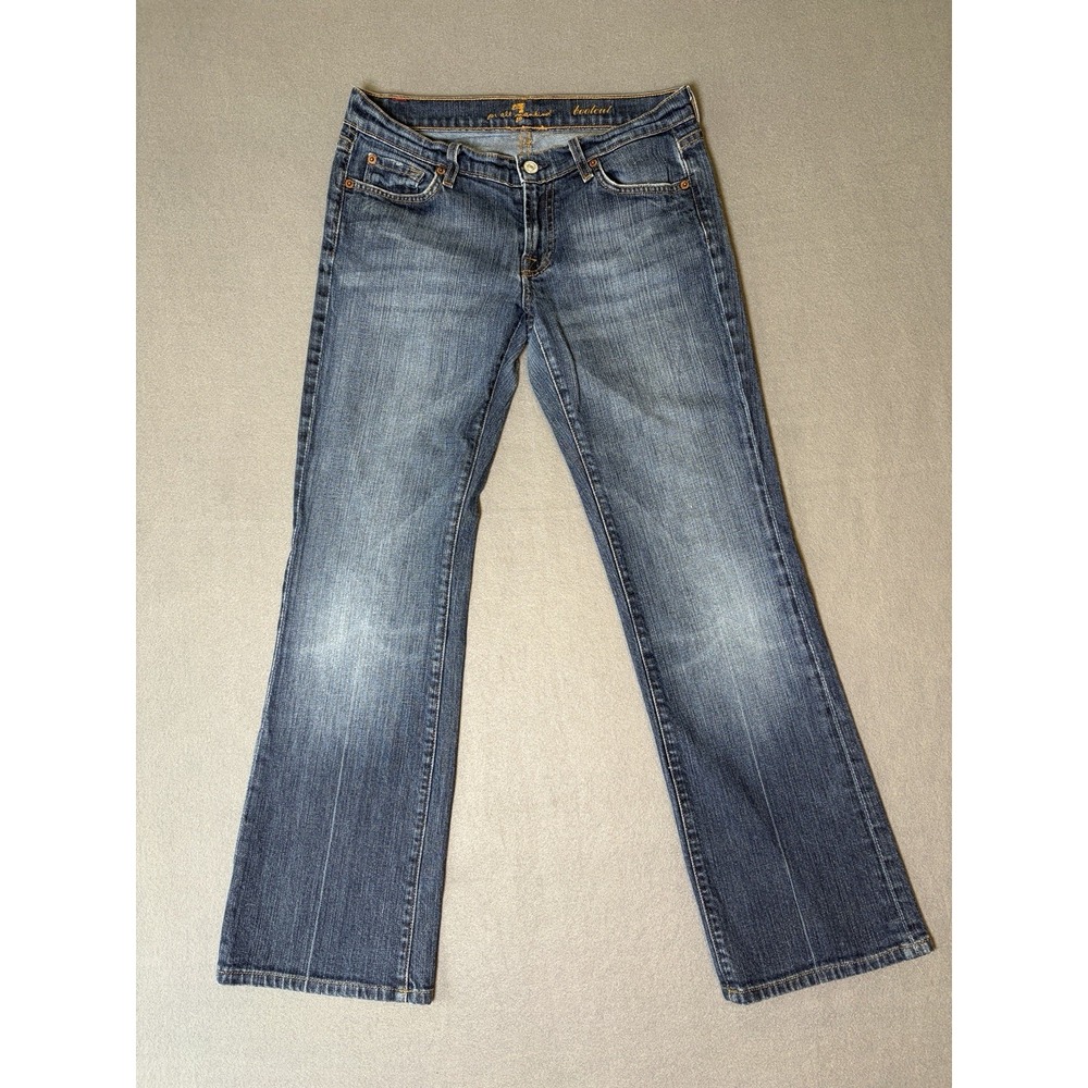 7 For All Mankind Low Rise Bootcut Denim Jeans Women's Sz 29 (waist)